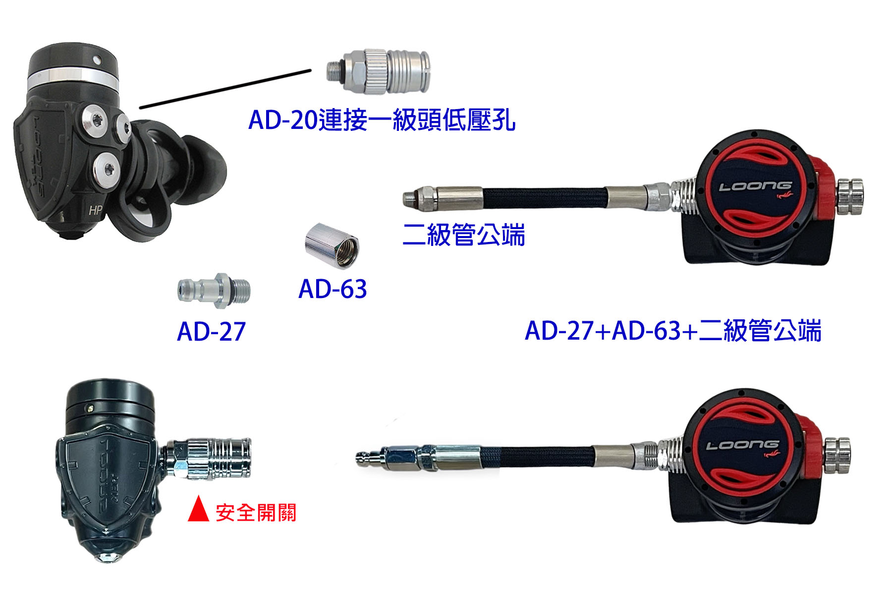 公端SEAQUEST BC快卸接頭  3/8-24 UNF-2A